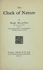 Cover of: The clock of nature