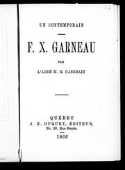 Cover of: F.X. Garneau
