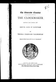 Cover of: The clockmaker by Thomas Chandler Haliburton