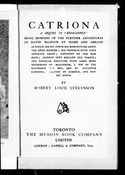 Cover of: Catriona by by Robert Louis Stevenson
