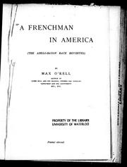 Cover of: A Frenchman in America by Max O'Rell