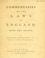 Cover of: Commentaries on the laws of England