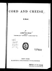 Cover of: Cord and creese by James De Mille