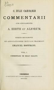 Cover of: Commentarii by Gaius Julius Caesar