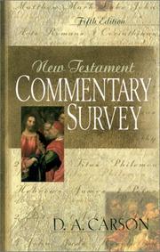 Cover of: New Testament commentary survey by D. A. Carson