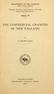 Cover of: commercial granites of New England