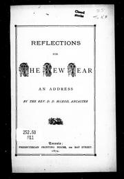 Cover of: Reflections for the New Year: an address