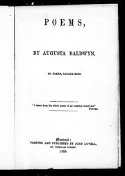 Cover of: Poems by by Augusta Baldwyn