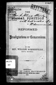 Cover of: The social position of Reformed Presbyterians, or Cameronians | 