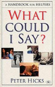 Cover of: What Could I Say?