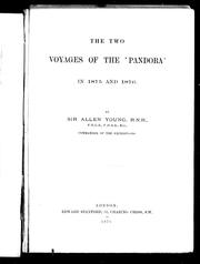 Cover of: The two voyages of the 'Pandora' in 1875 and 1876 by Allen Young