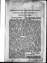 Cover of: Monograph of the Dènè-Dindjié Indians