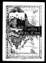 Cover of: Dinner, bill of fare by 