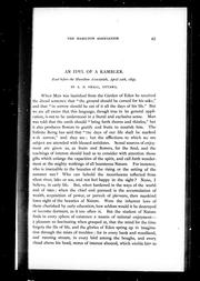 Cover of: An idyl of a rambler: read before the Hamilton Association, April 10th, 1895
