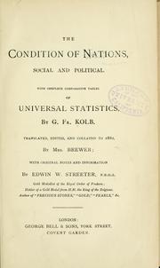 Cover of: condition of nations, social and political.