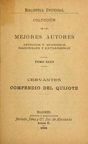 Cover of: Compendio del Quijote