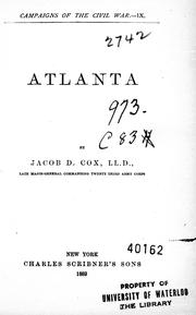 Cover of: Atlanta by Jacob D. Cox