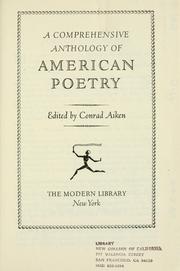 Cover of: A comprehensive anthology of American poetry