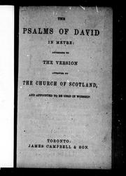 Cover of: The Psalms of David in metre | 