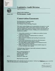 Cover of: Conservation easements by Montana. Legislature. Legislative Audit Division.