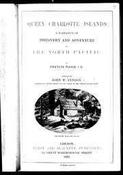 Cover of: Queen Charlotte Islands by by Francis Poole ; edited by John W. Lyndon [i.e. John Wyse].