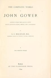 Cover of: The complete works of John Gower. by John Gower