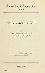 Cover of: Conservation in 1918 by James White