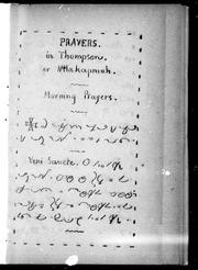 Cover of: Prayers in Thompson or Ntlakapmah by J. M. R. Le Jeune