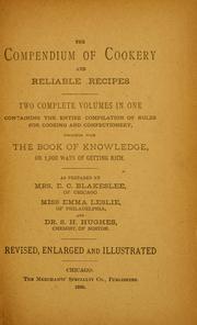 Cover of: The compendium of cookery and reliable recipes. by Blakeslee, E. C. Mrs.