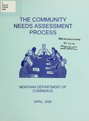 Cover of: The community needs assessment process