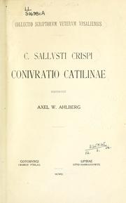 Cover of: Coniuratio Catilinae by Sallust