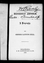 Cover of: Benedict Arnold by George Canning Hill