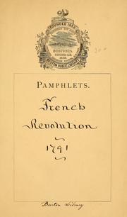 Cover of: Conduite de M. le maire de Paris, à l'occasion de la Société des feuillans by J. Pétion