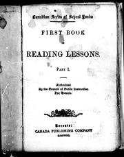 Cover of: First book of reading lessons, part I