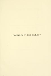 Cover of: A compendium of Irish biography by Alfred Webb