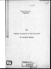 Cover of: The French Canadians in New England