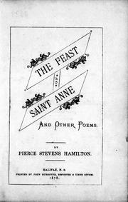 Cover of: The feast of Saint Anne and other poems