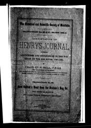 Cover of: Continuation of Henry's journal: covering adventures and experiences in the fur trade on the Red River, 1799-1801
