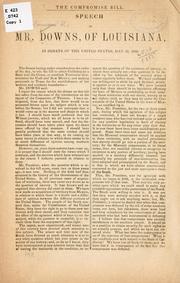 Cover of: The Compromise bill. by Downs, Solomon Weathersbee