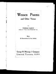 Cover of: Wessex poems and other verses by Thomas Hardy