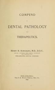 Cover of: Compend of dental pathology and therapeutics.