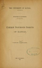 Cover of: Common injurious insects of Kansas.