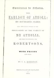 Comitatus de Atholia by Robertson, James Alexander