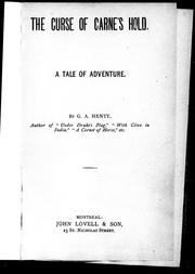 Cover of: The curse of Carne's Hold: a tale of adventure