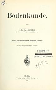 Cover of: Bodenkunde. by Emil Ramann