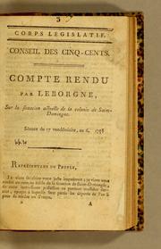 Cover of: Compte rendu by Claude Pierre Joseph Leborgne de Boigne