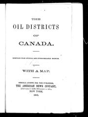 The Oil districts of Canada by John F. Tyrrell