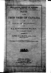 Cover of: Notes on the iron ores of Canada and their development