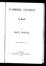 Cover of: Gabriel Conroy by Bret Harte