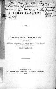 Cover of: A modern Evangeline | Carrie J. Harris